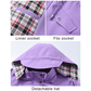 🔥LAST DAY SALE 50% OFF🧥💦Women's Solid Color Drawstring Zip Up Hooded Trench Coat Raincoat🍃