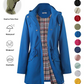 🔥LAST DAY SALE 50% OFF🧥💦Women's Solid Color Drawstring Zip Up Hooded Trench Coat Raincoat🍃