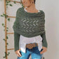 🔥Last day 49% off🧶Women's Wrap Knit Shawl with Sleeves