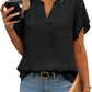 💥2026 Hot Sale 49% OFF👚Women's Dressy Casual Shirts Short Sleeve V Neck Work Blouse