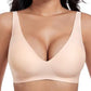 💗Summer Hot Sale - Only ￡9.99!!⚡50K+ SOLD💕 Jelly Wireless Womens Comfortable Wireless Bras Push Up Bralettes Seamless Tshirts Bras Deep V Everyday Bras