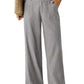 💗LAST DAY SALE 50% OFF⚡50K+ SOLD!!🌸Women's Cotton Linen Palazzo Pants Summer Flowy Wide Straight Leg Beach Trousers With Pocket Casual Solid Color Soft Elastic High Waist Lounge Pants💐