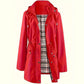 🔥LAST DAY SALE 50% OFF🧥💦Women's Solid Color Drawstring Zip Up Hooded Trench Coat Raincoat🍃