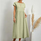 🔥Last Day Sale 49%🔥Summer Fashion Solid Color Cotton Linen Pocket Dress