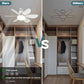 ⏳Limited-time Special Price:£ 15.99❄️❄️40W LED Ceiling Fan Light 20.5in with Remote Control - E27 & B22 Adapter | Quiet Fan Light for Bedroom, Kitchen, Garage😴