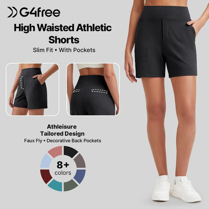 ⏳LAST DAY SALE: ONLY ￡11.99!!✨Women's Everyday High-Waisted Athletic Shorts – Lightweight & Breathable with Functional Pockets 🌿