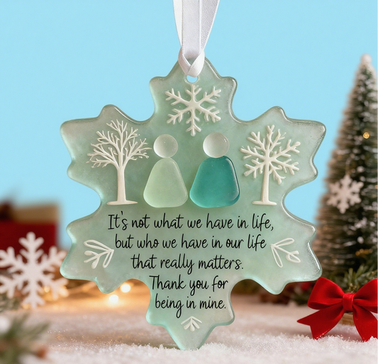 🎁Buy 2 Get 1 Free 🌊Snowflake-Shaped Sea Glass Friendship Decor❄✨Shaped by Nature & Crafted by Hand!