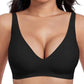 💗Summer Hot Sale - Only ￡9.99!!⚡50K+ SOLD💕 Jelly Wireless Womens Comfortable Wireless Bras Push Up Bralettes Seamless Tshirts Bras Deep V Everyday Bras