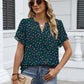 💥2026 Hot Sale 49% OFF👚Women's Dressy Casual Shirts Short Sleeve V Neck Work Blouse