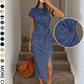 👗LIMITED-TIME 50% OFF!✨Women's Elegant Waist Twist High Slit Sleeveless Midi Dress– Waist-Cinching, Elegant, Flowing Silhouette 💃
