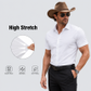 🏆Men's Stretch Dress Shirts Short Sleeve Slim Fit Business Casual Button Down Shirts