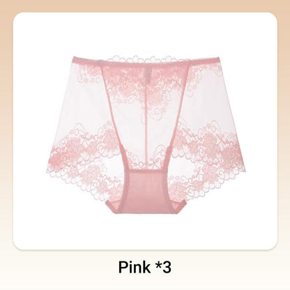 💥Hot Sale 50%OFF😍Women's Hand-Crocheted Lace High-Rise Boxer Briefs