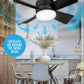 ⏳Limited-time Special Price:£ 15.99❄️❄️40W LED Ceiling Fan Light 20.5in with Remote Control - E27 & B22 Adapter | Quiet Fan Light for Bedroom, Kitchen, Garage😴
