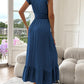 🎉Last Day Promotion 50% OFF💃🌼Women's Plain V-Neck Ruffled Waist-Defining Shirred V Neck Maxi Dress