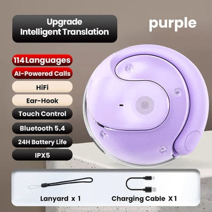 🏆 #1 Best Seller – AI-Powered Wireless Bluetooth 5.4 Earphones | Ultra-Clear Translation & Perfect iOS & Android Fit! 🎧🤖✨