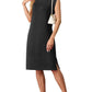 🔥Summer Sale 49% OFF💥Women Round Neck Loose Split Wrinkle-Free Midi Dress with Pockets