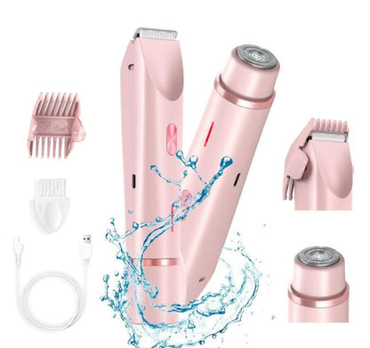 🎉LAST DAY PROMOTION - 50%OFF🎉Electric Bikini Trimmer for Women, Rechargeable 2 in 1 Body & Facial Hair Removal