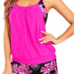 🏖️🩱2026 Hot Sale 49% OFF🌼Sexy Leopard Cross Back Two-Piece Tankini Swimsuit