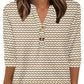 🌸2026 Summer Hot Sale 60% OFF👕Women’s Casual Printed V-Neck Top 3/4 Sleeve Shirts