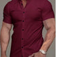 🏆Men's Stretch Dress Shirts Short Sleeve Slim Fit Business Casual Button Down Shirts