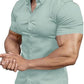 🏆Men's Stretch Dress Shirts Short Sleeve Slim Fit Business Casual Button Down Shirts