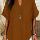 💥Last Day Special Sale 50% OFF💝✨Fashion Loose Solid Color Short Sleeve Blouse