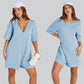 🏆LIMITED-TIME 50% OFF!💐Women's Oversized Athletic Jumpsuit Casual Romper Overall Workout Tee Hot Short Romper