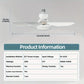 ⏳Limited-time Special Price:£ 15.99❄️❄️40W LED Ceiling Fan Light 20.5in with Remote Control - E27 & B22 Adapter | Quiet Fan Light for Bedroom, Kitchen, Garage😴