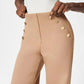 🔥Hot Sale 49% OFF🔥High Stretch Tummy Control Button Wide Leg Trousers