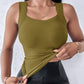 🔥Last Day Special Price ￡8.99!!💐Women's U Neck Camisole High Strechy Seamless Built-in Bra Padded Tank Tops