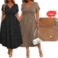 💗Women's Elegant V-Neck Twist Front Dress💗✨Let Your Charm Shine Bright