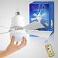 ⏳Limited-time Special Price:£ 15.99❄️❄️40W LED Ceiling Fan Light 20.5in with Remote Control - E27 & B22 Adapter | Quiet Fan Light for Bedroom, Kitchen, Garage😴