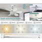⏳Limited-time Special Price:£ 15.99❄️❄️40W LED Ceiling Fan Light 20.5in with Remote Control - E27 & B22 Adapter | Quiet Fan Light for Bedroom, Kitchen, Garage😴
