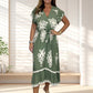 🎉Hot Sale🎉Summer Ruffle Sleeves Tie V-Neck Dress