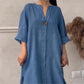 49% OFF👗Casual Breathable V-Neck Cotton Linen Dress