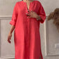 49% OFF👗Casual Breathable V-Neck Cotton Linen Dress