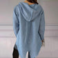 45% OFF🔥Solid Color V-Neck Button Breathable Hooded Top
