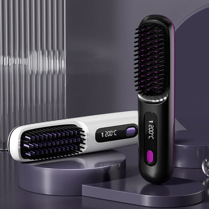 ⏰Hot Sale: 50% OFF💖Cordless Ceramic Heated Hair Straightening Comb
