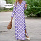 Boho Long Sleeve V-Neck Dress