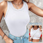 ⏰LAST DAY SPECIAL PRICE: ￡8.99!!🔥Ribbed Stretchy Tank Top with Shelf Bra