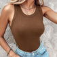 ⏰LAST DAY SPECIAL PRICE: ￡8.99!!🔥Ribbed Stretchy Tank Top with Shelf Bra