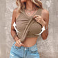 ⏰LAST DAY SPECIAL PRICE: ￡8.99!!🔥Ribbed Stretchy Tank Top with Shelf Bra