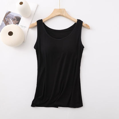 ⏳LAST DAY SALE ONLY￡8.99!!🌿Soft Built-In Bra Tank Top for Women