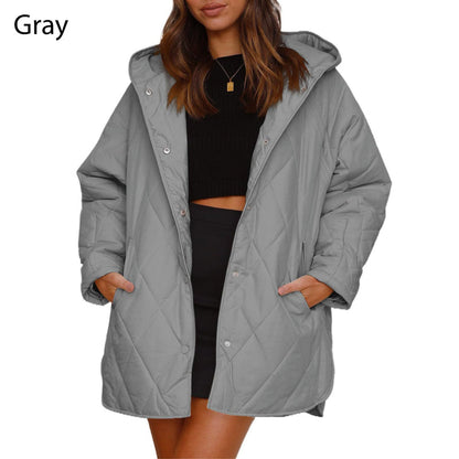 🌸Limited time 50% DISCOUNT💕Women's Winter Trendy Lightweight Hooded Quilted Jacket
