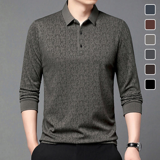🔥BIG SALE 45% OFF🔥Men's Business Casual Lapel Long Sleeve T-Shirt