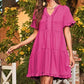 🔥2026 Summer Hot Sale 49% OFF🌈Women's V Neck Ruffle Casual A-Line Flowy Swing Shift Dress