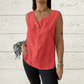 Women's Sleeveless Casual Loose Button Top