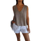 Sleeveless V-Neck Back Tie Top