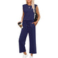🔥LAST DAY SALE ONLY ￡17.99!!👚2026 New Women's  Sleeveless Top & Wide-Leg Pants 2-Piece Set