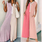Women's Casual Wide-Leg Color Block Jumpsuit